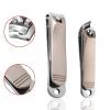 8-Piece Stainless Steel Manicure & Pedicure Set with Leather Travel Case, Brown view 2