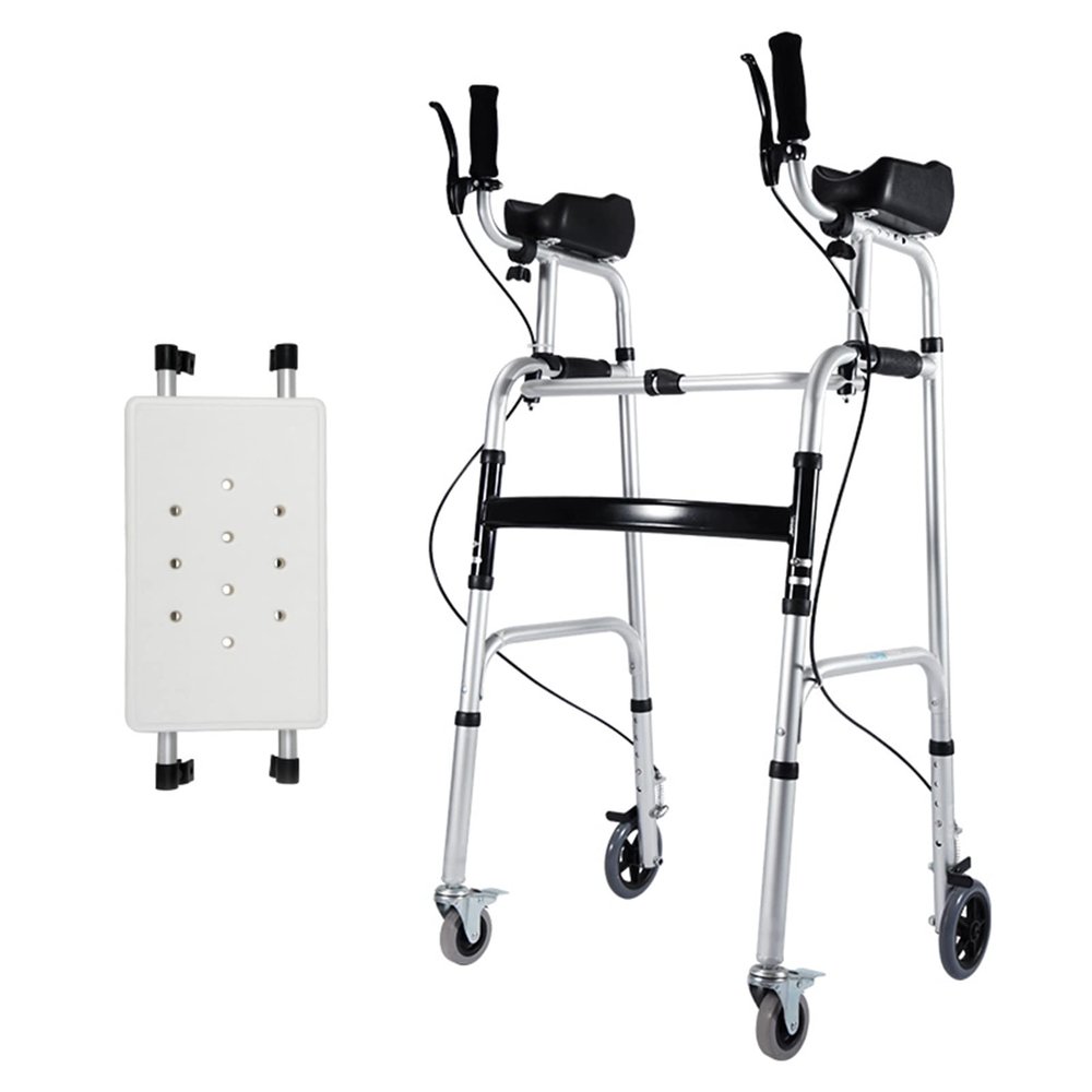 Senior Foldable Rollator Walker, Upright Walking Aid, B Star of Light