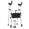 Folding Aluminum Walker with Armrest, Wheel, and Seat for Seniors view 1