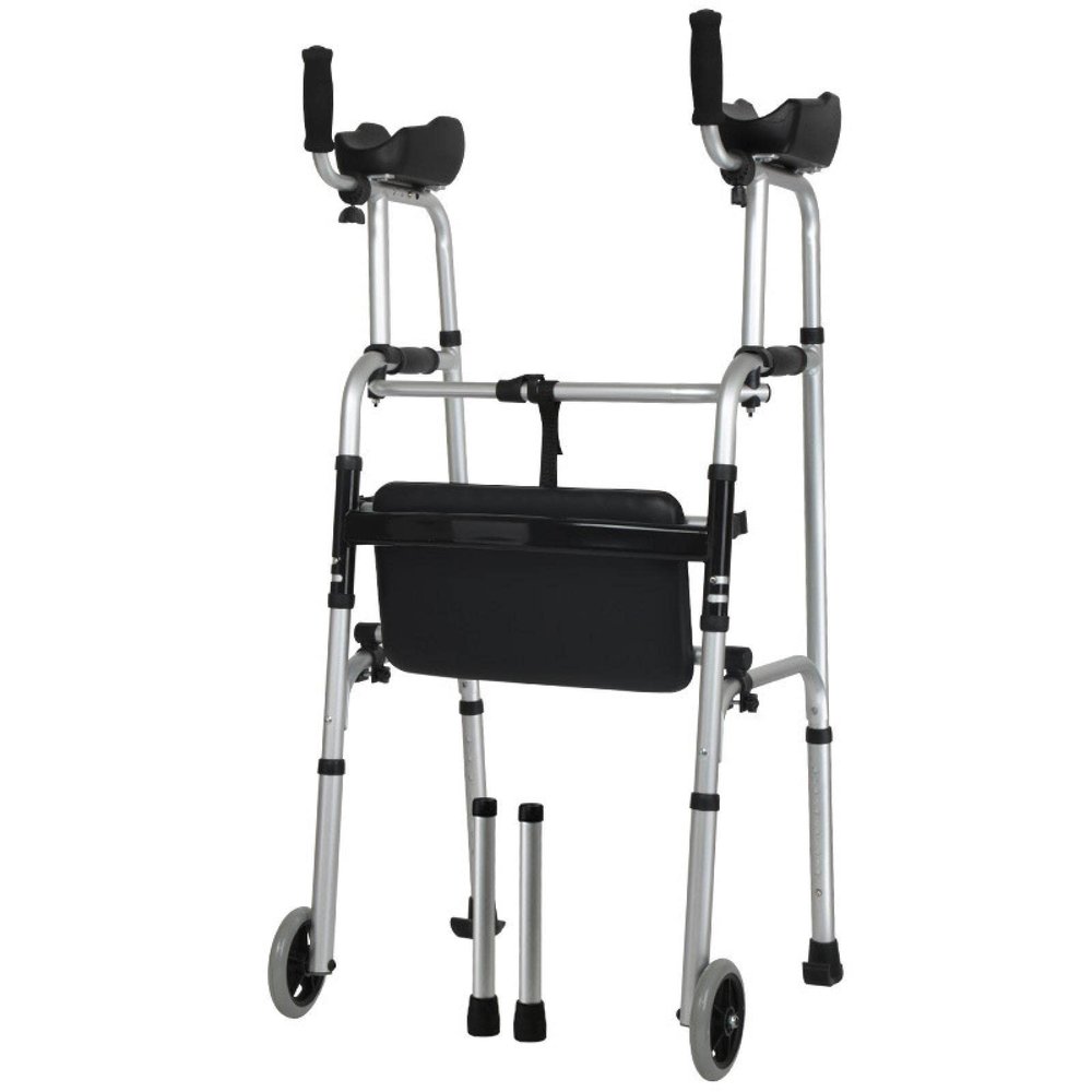 Folding Mobility Walker with Seat for Seniors and People with Disabilities