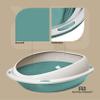 Rohrschneider Large Open Cat Litter Box with High Rim, No Lid, Blue view 2