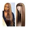 Highlight Lace Front Wig, Human Hair, 4/27 Ombre, Straight, 13 x 4 x 1 T-Part view 1