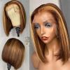 Highlight Lace Front Wig, Human Hair, 4/27 Ombre, Straight, 13 x 4 x 1 T-Part view 3