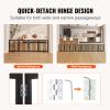VEVOR Freestanding Dog Gate, 2040 x 245 x 610 mm, 4 Folding Panels, Brown view 3
