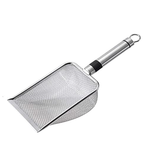 Duiaynke Cat Litter Scoop, Portable Metal Sifter for Cats, Reptiles & Small Pets (2.8 x 2.8 mm)