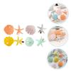 FRCOLOR 24-Piece Set of Cute Shell Hairpins for Girls in Yellow, Green, Pink and Orange view 3