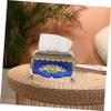 Rustic European-Style Tissue Box Cover, Blue view 4