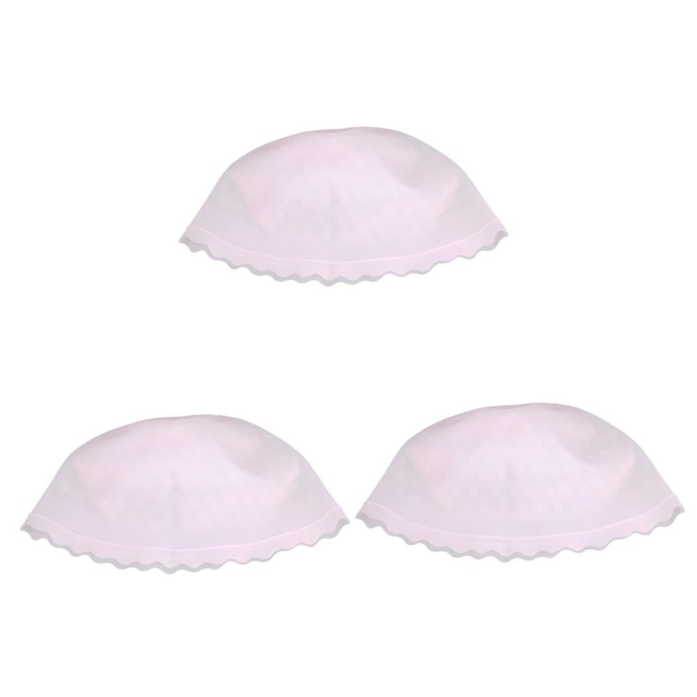 FRCOLOR 3-Piece Silicone Hair Highlighting Caps with Crochet Hook