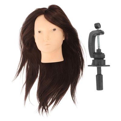 1-Piece Real Hair Training Head with Holder