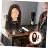 1-Piece Real Hair Training Head with Holder view 3