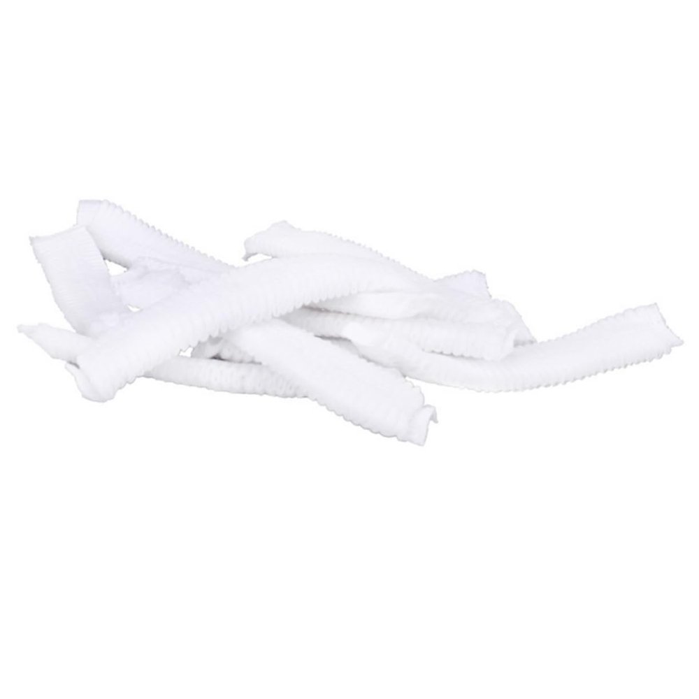 Disposable Nonwoven Caps, 100 White Folded Caps