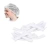 Disposable Nonwoven Caps, 100 White Folded Caps view 2