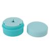 Silicone Cream Jars with Spoon, Travel Makeup Containers, Portable 3-in-1, Sky Blue view 4