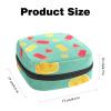 RODAILY CAY Women's Menstrual Pad Pouch with Zipper, Soft Storage Bag, Summer Ice Cream Watermelon Orange view 2