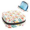 Floral Sanitary Pad Storage Pouch with Zipper for Teens and Women view 1