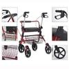 Wheelchair Walker for Seniors, Foldable, with Seat and Non-Slip Cane view 2