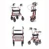 Wheelchair Walker for Seniors, Foldable, with Seat and Non-Slip Cane view 4