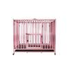 WYRMB Indoor Metal Dog Crate, Durable Square-Tube Frame, Foldable, with Toilet, Pink, 110 cm view 1