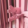 WYRMB Indoor Metal Dog Crate, Durable Square-Tube Frame, Foldable, with Toilet, Pink, 110 cm view 4