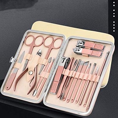 yixinzi-2024 Manicure Set, 918-Piece Stainless Steel Nail Clipper Set, Portable Travel Manicure Tools (Color: 18 pcs)