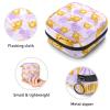 Zippered Menstrual Product Storage Pouch with Tiger and Leaf Pattern view 3