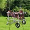 YXZYFPP Dog Wheelchair, 4-Wheel Pet Wheelchair, Adjustable Training Wheels for Injured Hind Legs, Brown, Large view 1