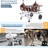 YXZYFPP Dog Wheelchair, 4-Wheel Pet Wheelchair, Adjustable Training Wheels for Injured Hind Legs, Brown, Large view 2