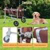 YXZYFPP Dog Wheelchair, 4-Wheel Pet Wheelchair, Adjustable Training Wheels for Injured Hind Legs, Brown, Large view 3