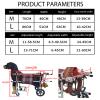 YXZYFPP Dog Wheelchair, 4-Wheel Pet Wheelchair, Adjustable Training Wheels for Injured Hind Legs, Brown, Large view 4