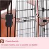 WYRMB Wooden Cat Cage, Large 2-Story Apartment-Style Enclosure, White, 88 x 57 x 119 cm view 3