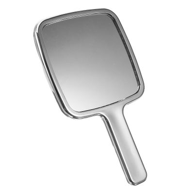 minkissy Hand Mirror with Handle, Silver, Compact Makeup Mirror for Women