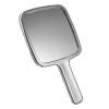 minkissy Hand Mirror with Handle, Silver, Compact Makeup Mirror for Women view 1
