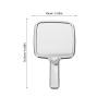 minkissy Hand Mirror with Handle, Silver, Compact Makeup Mirror for Women view 3