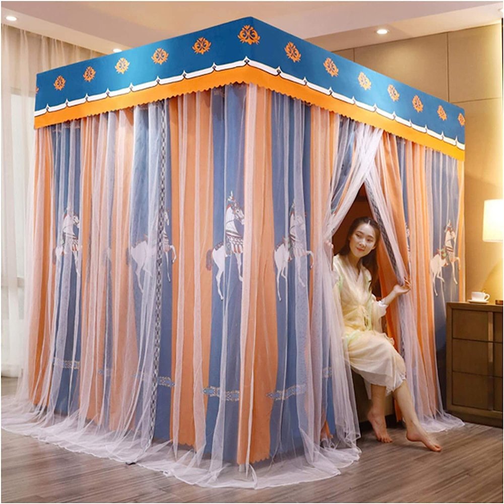 GLMGBP Adult Bed Canopy, Princess Bed Curtain, Mosquito Net, Bedroom Decor, Canopy for Boys and Girls, Adult Bedding, Gift (Size: 120 x 200 cm)
