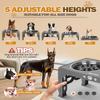 Jovrun Elevated Dog Bowls, 5-Height Adjustable Stand with 2 Stainless Steel Bowls and Slow Feeder view 2