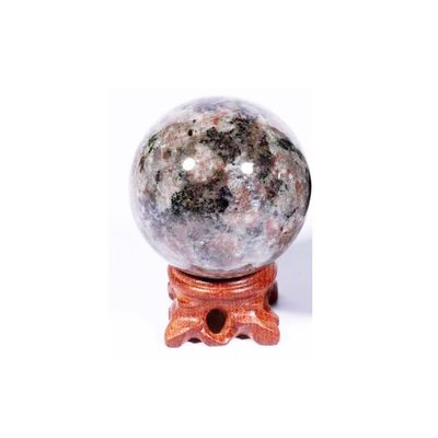 CZAOINCU Natural Stone Yooperlite Crystal Sphere Ball for Home Decor, Powerful Wicca Crystals and Spiritual Witchcraft, 1 Piece (55–60 mm)