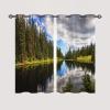ANHOPE Nature Forest Lake Cloud Blackout Curtains, 2-Pack, 63 x 30 in view 2