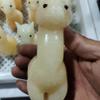 Hand-Carved Yellow Jade Crystal Alpaca Figurine view 3