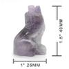 CZAOINCU Wolf Figurine, Natural Rose Quartz Crystal, 1.5 in view 2