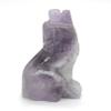 CZAOINCU Wolf Figurine, Natural Rose Quartz Crystal, 1.5 in view 3