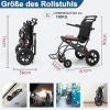 Lightweight Folding Transit Wheelchair for Seniors and Adults view 2