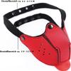 Neoprene Muzzle for Puppies, Dog Head Mask with Collar, Red, One Size view 3