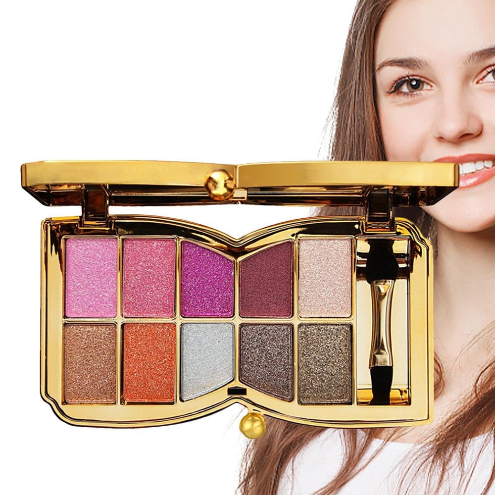 10-Color Glitter Shimmer Eyeshadow Palette