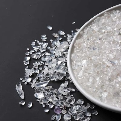 Natural Irregular Crystal Rose Quartz Tumbled Gravel Decorative Stone (Color: Clear Quartz, Size: 50 g, 5–7 mm)