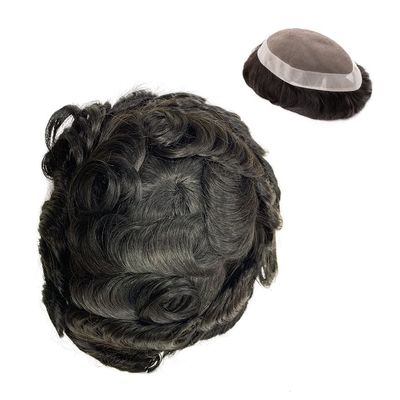 Men's 6-Inch 30 mm Wave Toupee with Indian Remy Human Hair