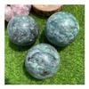 CZAOINCU Room Decoration Healing Stone, Natural Dioptase Crystal Ball, Healing Emerald Copper Crystal Stone for Home Decor and Balance view 3