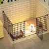 Indoor/Outdoor Pet Playpen, Metal Wire Yard Fence with Door, 111 x 75 x 47 cm view 1