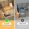 Indoor/Outdoor Pet Playpen, Metal Wire Yard Fence with Door, 111 x 75 x 47 cm view 4