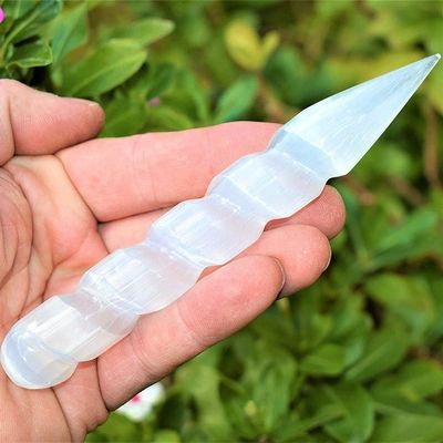 CZAOINCU Natural Selenite Crystal Heart, 4 cm, Home Décor