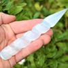 CZAOINCU Natural Selenite Crystal Heart, 4 cm, Home Décor view 1